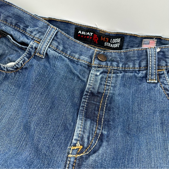 Ariat FR M3 Loose Jeans 38x36 Mens Straight Flame Resistant USA Pants Laborer - Picture 4 of 14